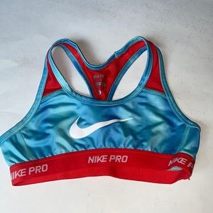 nike pro sports bra child, girls size small